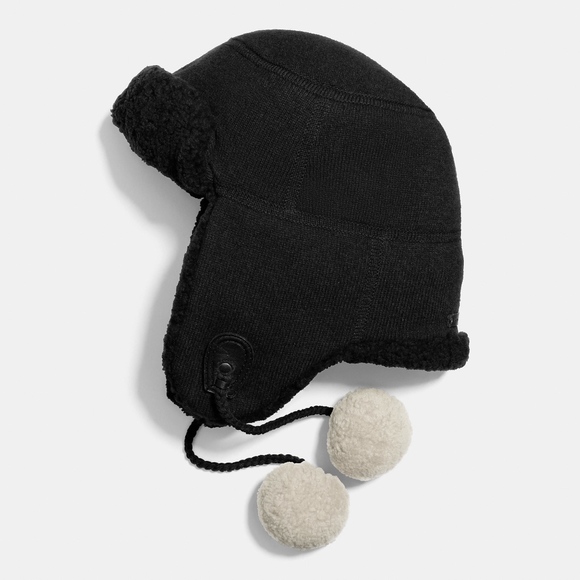 ๐ Coach Sheepskin Trapper Aviator Hat - Picture 1 of 7
